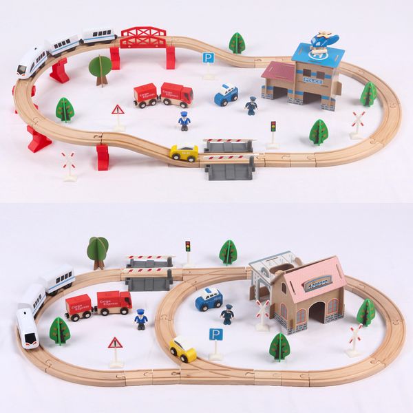 Wooden Track Train Set 88 PCS Car Wooden Railway Car Educational Puzzle Toys Compatible Brand Wooden Track Toys for Boy Gifts Helicopter Police Station
Wooden Track Train Set 88 PCS Car Wooden Railway Car Educational Puzzle Toys Compatible Brand Wooden Track Toys for Boy Gifts Helicopter Police Station