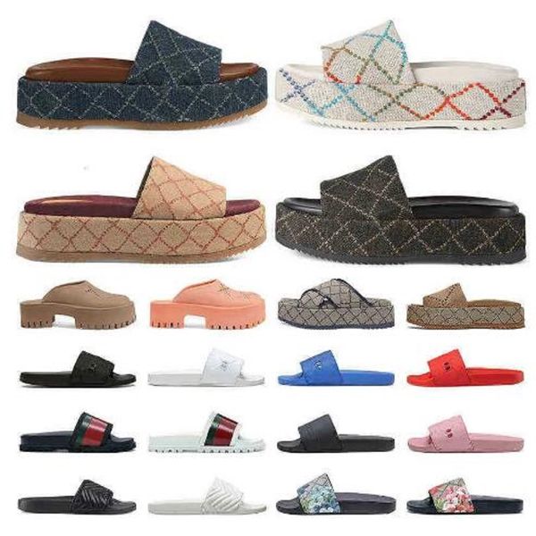 2023 men women platform slides luxury designer sandals multicolor black white blue maroon brocade rubber slipper fashion beach shoes
2023 men women platform slides luxury designer sandals multicolor black white blue maroon brocade rubber slipper fashion beach shoes