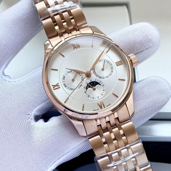 men's watches high-quality luxury imported machinery with sapphire mirror moon phase function of fine workmanship casual business can b, Slivery;brown
men's watches high-quality luxury imported machinery with sapphire mirror moon phase function of fine workmanship casual business can b, Slivery;brown