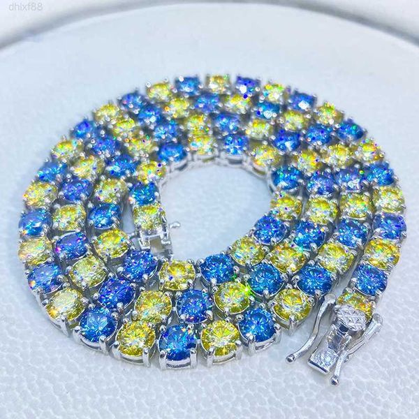 45ct pass diamond tester 5mm colored moissanite tennis chain mens fancy 925 silver iced out tennis chain necklaces with gra
45ct pass diamond tester 5mm colored moissanite tennis chain mens fancy 925 silver iced out tennis chain necklaces with gra