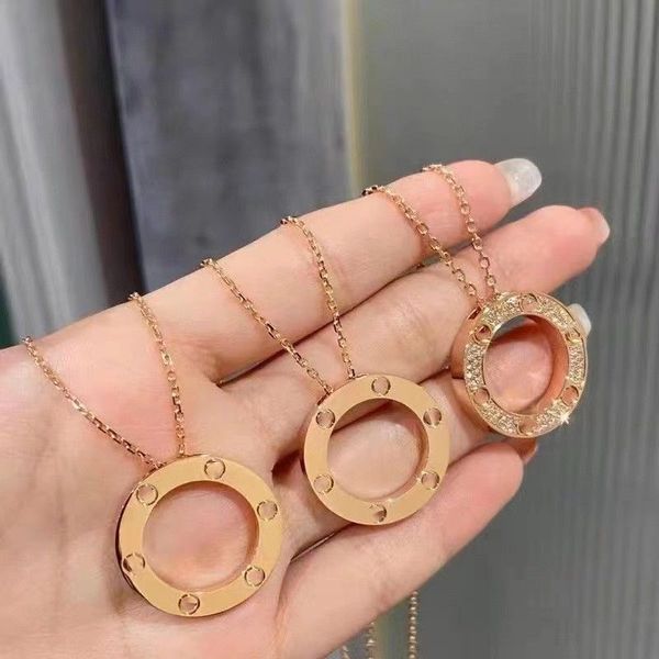 fashion necklace designer jewelry party sterling silver double ring diamond pendant rose gold necklace for women's fancy dress long cha
fashion necklace designer jewelry party sterling silver double ring diamond pendant rose gold necklace for women's fancy dress long cha