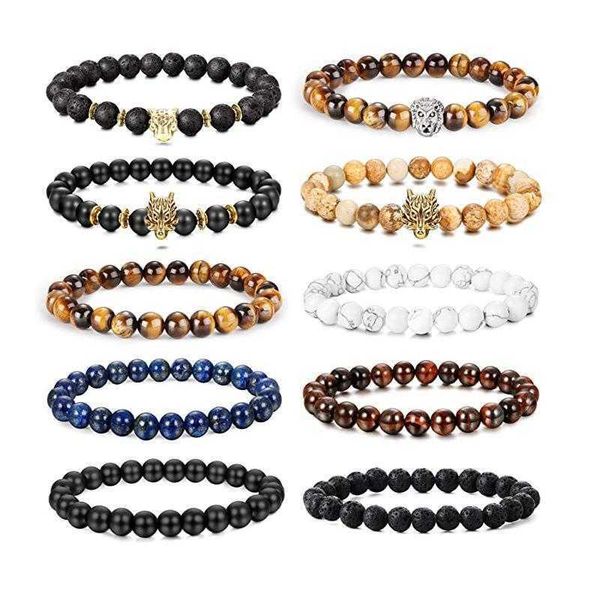 mens beaded bracelet dragon lion strands leopard spacer beads charm agate tiger eye lava stone wholesale, Black
mens beaded bracelet dragon lion strands leopard spacer beads charm agate tiger eye lava stone wholesale, Black