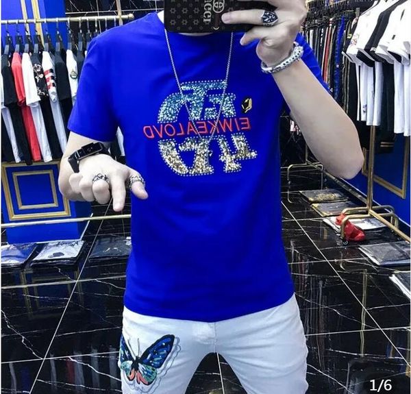 european station embroidered short sleeve t-shirt men's fashion brand trendy slim fit personalized fashion 2023 summer new men's h, White;black
european station embroidered short sleeve t-shirt men's fashion brand trendy slim fit personalized fashion 2023 summer new men's h, White;black
