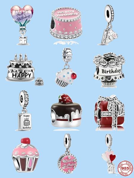 925 sterling silver charms for pandora jewelry beads diy pendant women bracelets beads air balloon charms happy birthday beads cake, Black
925 sterling silver charms for pandora jewelry beads diy pendant women bracelets beads air balloon charms happy birthday beads cake, Black