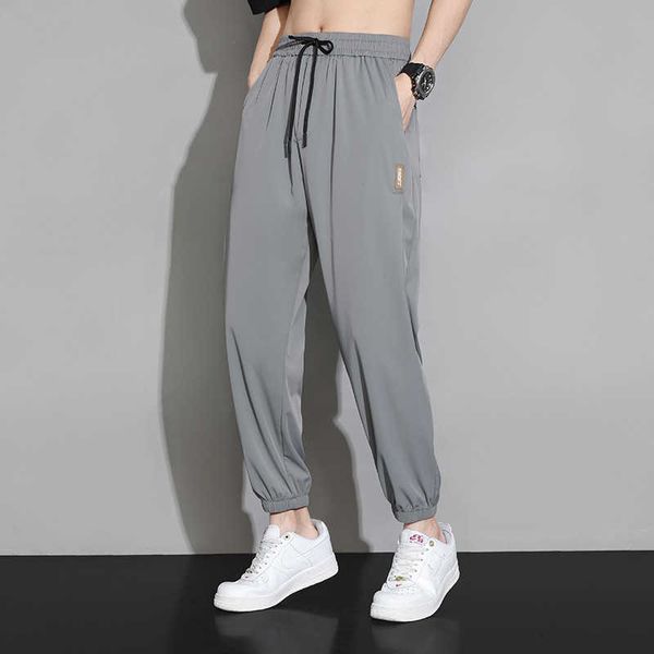 casual ice pants silk work suit men's tied feet crop pants men's fashion brand summer thin loose large sports pants 1dje, Black
casual ice pants silk work suit men's tied feet crop pants men's fashion brand summer thin loose large sports pants 1dje, Black