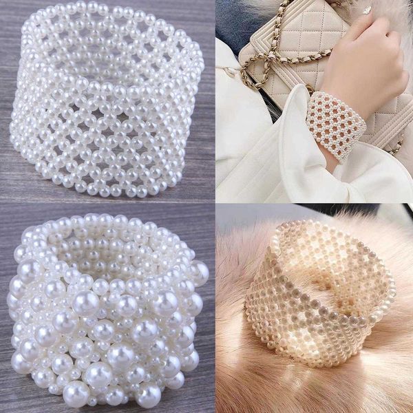 womens hand charm woven jewelry affordable luxury fashion diy temperament large and small pearls super wide stretch brace lace bracelet, Golden;silver
womens hand charm woven jewelry affordable luxury fashion diy temperament large and small pearls super wide stretch brace lace bracelet, Golden;silver