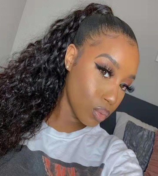 100 human hair drawstring ponytail clip in pony tail extension 140g water wave for black women long high african american style7434690
100 human hair drawstring ponytail clip in pony tail extension 140g water wave for black women long high african american style7434690