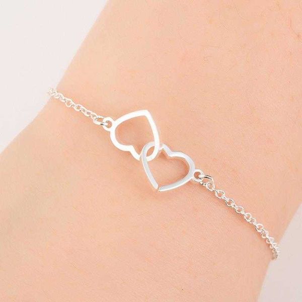 fresh stainless steel bracelet double peach heart pendant mothers day simple ins special interest design, Golden;silver
fresh stainless steel bracelet double peach heart pendant mothers day simple ins special interest design, Golden;silver