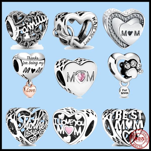 925 sterling silver charms for pandora jewelry beads sparkling love you mum infinity heart charm beads beads, Black
925 sterling silver charms for pandora jewelry beads sparkling love you mum infinity heart charm beads beads, Black