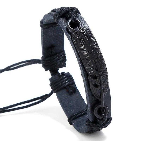 direct supply alloy bracelets feather black plated imitation leather bracelet stable woven male and female students carrying strap, Golden;silver
direct supply alloy bracelets feather black plated imitation leather bracelet stable woven male and female students carrying strap, Golden;silver
