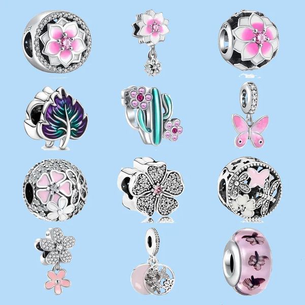925 sterling silver charms for pandora jewelry beads diy pendant women bracelets beads 925 pink flowers butterfly glass bead accessories, Black
925 sterling silver charms for pandora jewelry beads diy pendant women bracelets beads 925 pink flowers butterfly glass bead accessories, Black