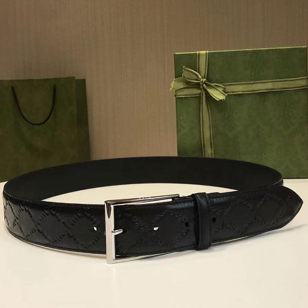durable leather belt mens and womens embossed unique design belt simple stylish style 4.0cm width, Black;brown