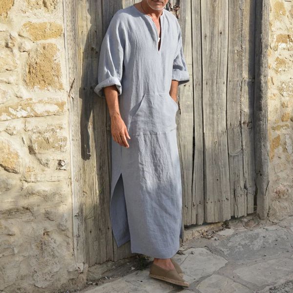 men's casual shirts plus size s5xl men's muslim robe vneck casual soild cottonlinen pockets loose long sleeve vintage arab ethnic, White;black
men's casual shirts plus size s5xl men's muslim robe vneck casual soild cottonlinen pockets loose long sleeve vintage arab ethnic, White;black