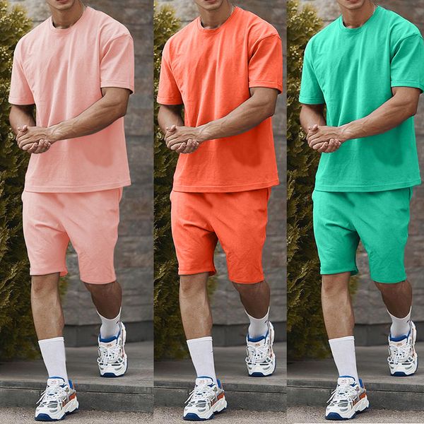 cotton thin short sleeve shorts t-shirt summer m-5xl clothes casual sports suit men's sportswear, White;black
cotton thin short sleeve shorts t-shirt summer m-5xl clothes casual sports suit men's sportswear, White;black