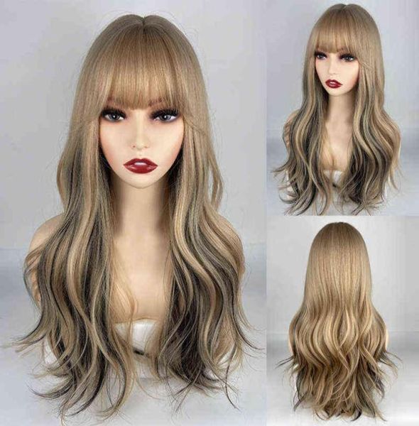 hair urcgtsa long wavy black blonde synthetic ombre with fluffy bang women natural heat resistant fiber 2203013119653, Black;brown
hair urcgtsa long wavy black blonde synthetic ombre with fluffy bang women natural heat resistant fiber 2203013119653, Black;brown