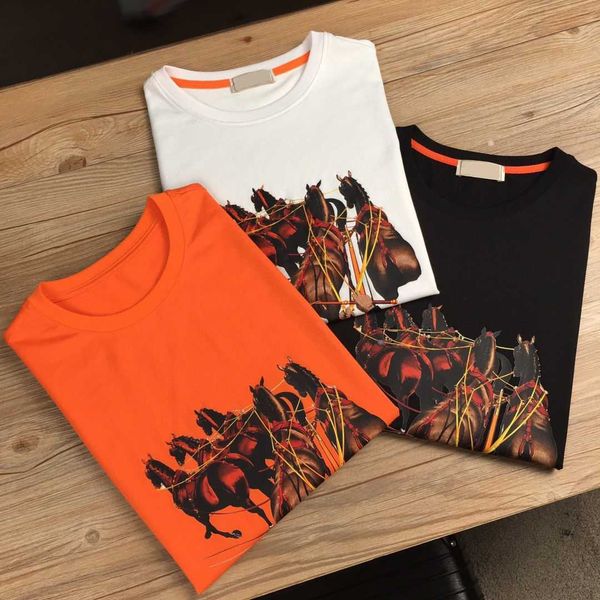 summer classic printed round neck comfortable short sleeve t-shirt new casual fashion versatile large, White;black
summer classic printed round neck comfortable short sleeve t-shirt new casual fashion versatile large, White;black