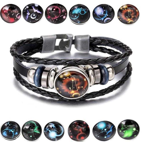 accessories twelve constellation punk leather cord bracelet pu woven can be set luminous style, Golden;silver
accessories twelve constellation punk leather cord bracelet pu woven can be set luminous style, Golden;silver