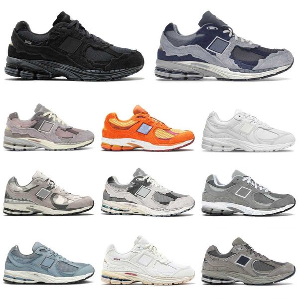 Image of New 2002R 9060 Casual Sports Shoes Mens Women Balance Trainers Triple S Black White Protection Pack Pink Rain Cloud Phantom Sea Salt Sail Designer Bowling OG Sneakers