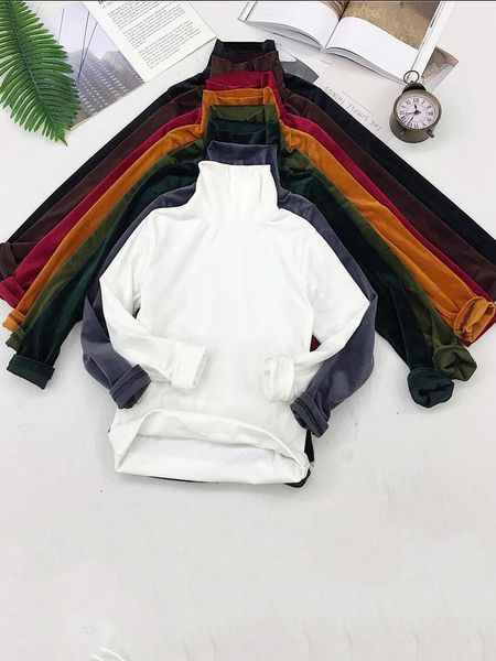 t-shirt new spring women turtleneck t shirt tees warm thick velvet tshirts female bottoming long sleeve shirt, White
t-shirt new spring women turtleneck t shirt tees warm thick velvet tshirts female bottoming long sleeve shirt, White
