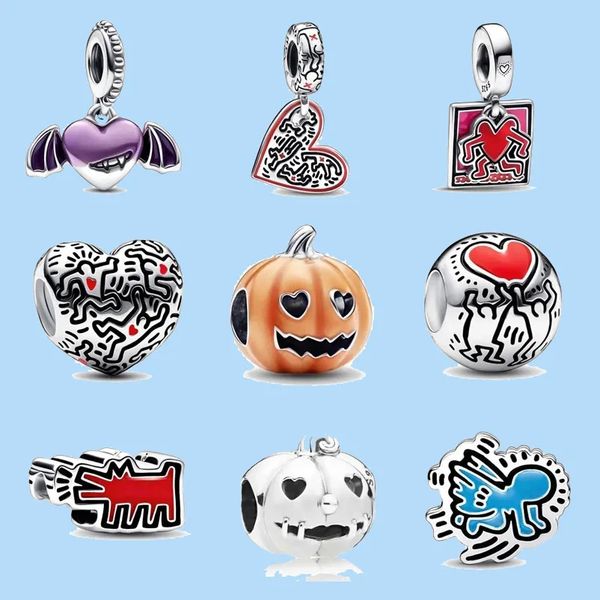 925 sterling silver charms for pandora jewelry beads diy pendant women bracelets beads luminous pumpkin head, Black
925 sterling silver charms for pandora jewelry beads diy pendant women bracelets beads luminous pumpkin head, Black