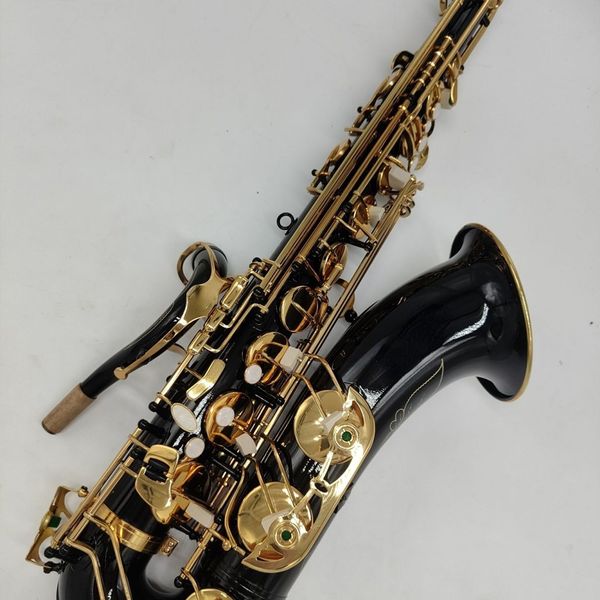 54 tenor saxophone b flat brass black nickel gold double ribbed reinforce a standard jazz instrument carved with case2563
54 tenor saxophone b flat brass black nickel gold double ribbed reinforce a standard jazz instrument carved with case2563