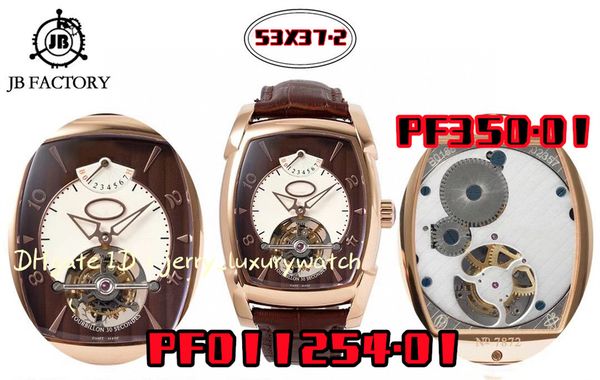 jb / ys tourbillon pf011254.01 luxury men's watch pf350.01 mechanical movement, kinetic energy storage 60 hours, 53x37.2mm wine barrel, Slivery;brown
jb / ys tourbillon pf011254.01 luxury men's watch pf350.01 mechanical movement, kinetic energy storage 60 hours, 53x37.2mm wine barrel, Slivery;brown
