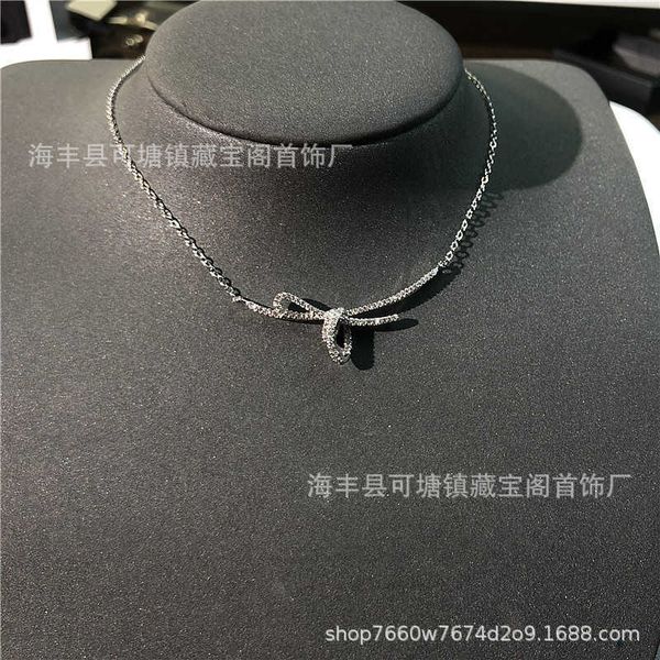 hefang he family jewelry elegant and sweet bow necklace women's fashion versatile collar chain as a new year gift, Silver
hefang he family jewelry elegant and sweet bow necklace women's fashion versatile collar chain as a new year gift, Silver