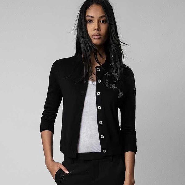 zadig voltaire 23ss women designer sweater coats fashion new knitted drilling 100% cashmere button cardigan sweater, White
zadig voltaire 23ss women designer sweater coats fashion new knitted drilling 100% cashmere button cardigan sweater, White