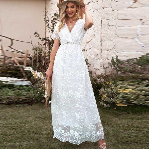summer lace crocheted hollow out dress womens solid color temperament commute clothing, Black;gray
summer lace crocheted hollow out dress womens solid color temperament commute clothing, Black;gray