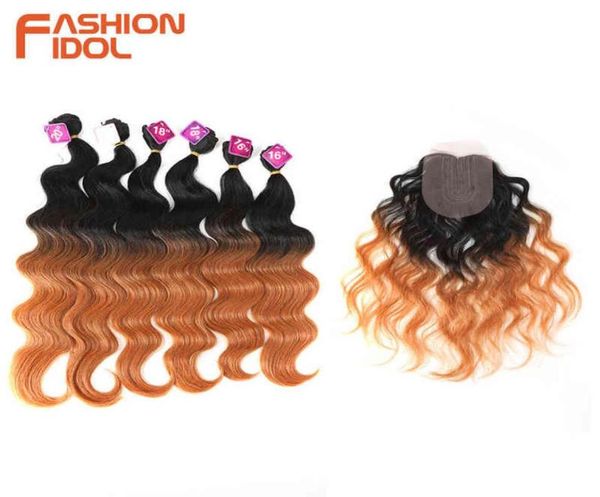 fashion idol body wave synthetic hair bundles with closure 1620 inch 7 pcslot ombre blonde weaving hair extension for women h2201832175, Black
fashion idol body wave synthetic hair bundles with closure 1620 inch 7 pcslot ombre blonde weaving hair extension for women h2201832175, Black