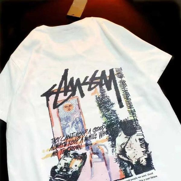 fashion us version of the joint name of men and women's loose cotton round-necked short-sleeved t-shirt, White;black
fashion us version of the joint name of men and women's loose cotton round-necked short-sleeved t-shirt, White;black