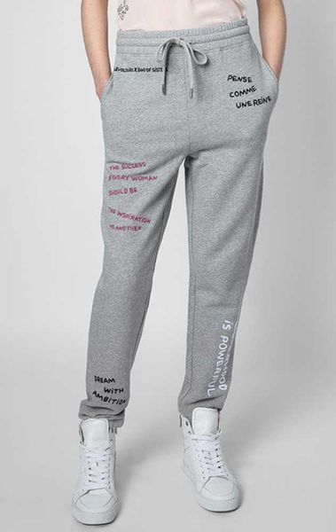 23ss zadig voltaire women designer pants fashion new trousers little popular letter embroidery brushed interior sports pants, Black;white
23ss zadig voltaire women designer pants fashion new trousers little popular letter embroidery brushed interior sports pants, Black;white