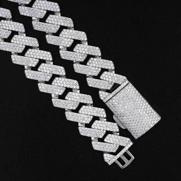 qianjian gems hip hop iced out moissanite necklace moissanite cuban link chain, Silver
qianjian gems hip hop iced out moissanite necklace moissanite cuban link chain, Silver