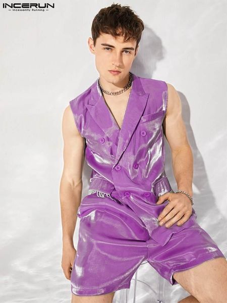 pants incerun fashion men rompers shiny tassel patchwork double breasted sleeveless jumpsuits men 2022 streetwear party overalls s5xl, Black
pants incerun fashion men rompers shiny tassel patchwork double breasted sleeveless jumpsuits men 2022 streetwear party overalls s5xl, Black