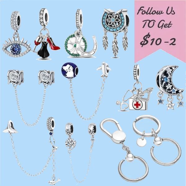 925 charm beads accessories fit pandora charms jewelry new style ladies fashion jewelry gift keychain, Black
925 charm beads accessories fit pandora charms jewelry new style ladies fashion jewelry gift keychain, Black