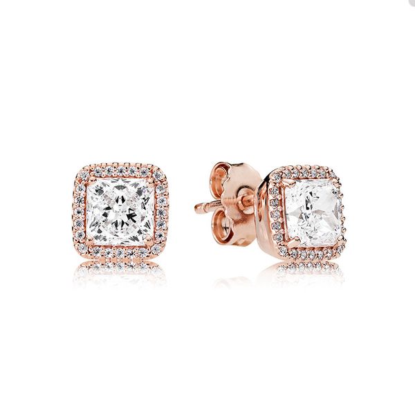 luxury rose gold square stud earrings for pandora 925 sterling silver party jewelry designer earring for women sisters gift cz diamond earri, Golden;silver
luxury rose gold square stud earrings for pandora 925 sterling silver party jewelry designer earring for women sisters gift cz diamond earri, Golden;silver