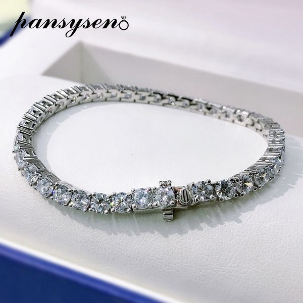chain pansysen 100% 925 sterling silver 4mm simulated moist diamond charm bracelet 18k white gold colorful exquisite jewelry wholesale 23051, Black
chain pansysen 100% 925 sterling silver 4mm simulated moist diamond charm bracelet 18k white gold colorful exquisite jewelry wholesale 23051, Black