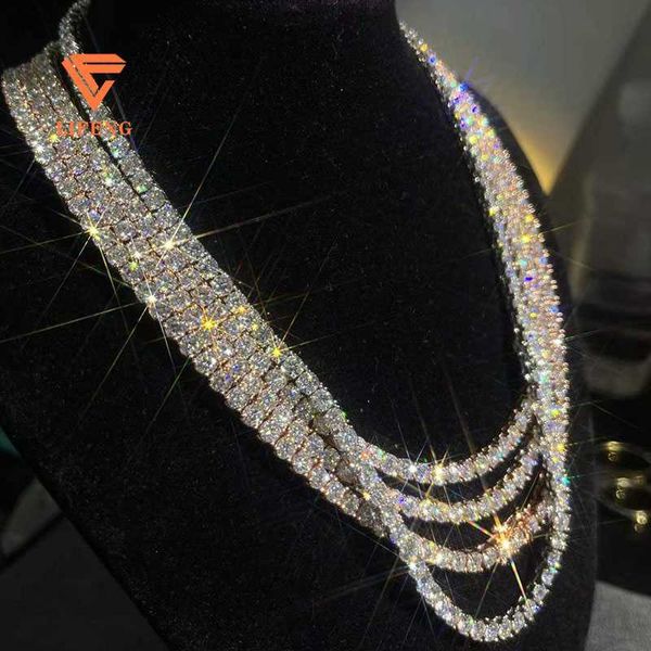 4mm 5mm hip hop ice out color rose gold and white silver moissanite diamond tennis chain necklace 
4mm 5mm hip hop ice out color rose gold and white silver moissanite diamond tennis chain necklace