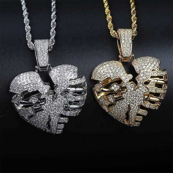 the new hollow heart pendant necklace with chain gold silver color iced out cz paved hip hop jewelry gift for her or him
the new hollow heart pendant necklace with chain gold silver color iced out cz paved hip hop jewelry gift for her or him