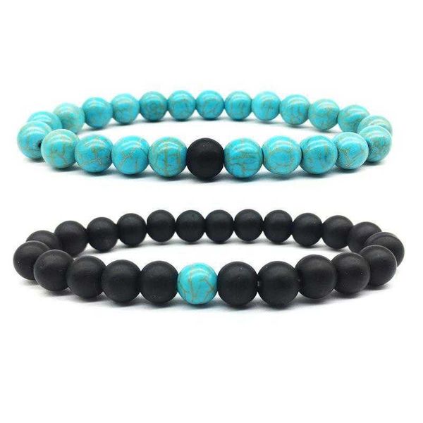 ornament matte black bracelet frosted blue turquoise agate beads mens stall, Golden;silver
ornament matte black bracelet frosted blue turquoise agate beads mens stall, Golden;silver