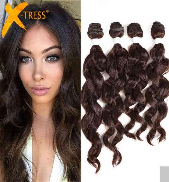 xtress natural loose wave synthetic hair weave bundles 4pcspack 1618inch ombre brown high temperature fiber hair extensions h225498673, Black
xtress natural loose wave synthetic hair weave bundles 4pcspack 1618inch ombre brown high temperature fiber hair extensions h225498673, Black