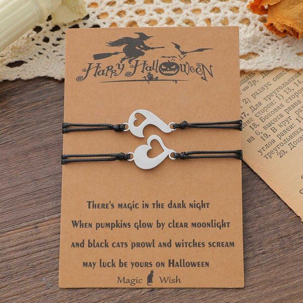 halloween couple bracelet personality fashion stainless steel hollow love woven, Golden;silver
halloween couple bracelet personality fashion stainless steel hollow love woven, Golden;silver