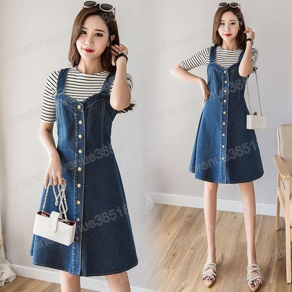 oversize overalls dresses women spring summer fashion sleeveless strap denim dress teen girl korean blue jeans dress knee length, White;black
oversize overalls dresses women spring summer fashion sleeveless strap denim dress teen girl korean blue jeans dress knee length, White;black