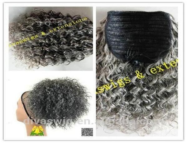 two tone ombre virgin grey hair puff silvery gray human hair ponytail hair piece two comb 14inch9550915, Black
two tone ombre virgin grey hair puff silvery gray human hair ponytail hair piece two comb 14inch9550915, Black