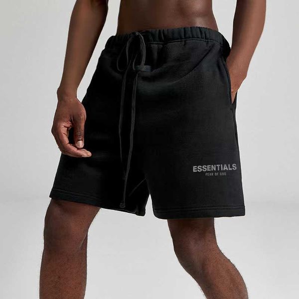 a03w 2023 men's and women's fashion shorts high street brand ess reflective drawstring capris couple pants, White;black
a03w 2023 men's and women's fashion shorts high street brand ess reflective drawstring capris couple pants, White;black