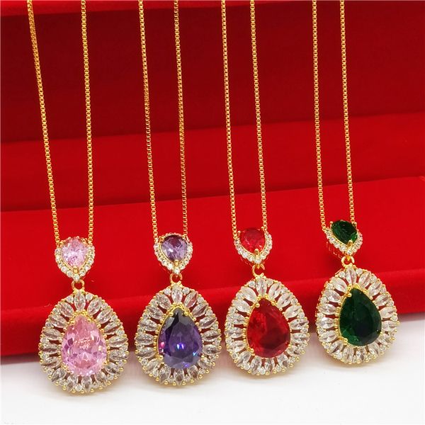 women pendant chain teardrop shaped brillant 18k gold color real fashion lady jewelry gift, Silver
women pendant chain teardrop shaped brillant 18k gold color real fashion lady jewelry gift, Silver