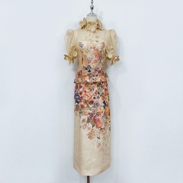 australian designer designed the latest spring and summer three-dimensional flower decoration linen flower high waist hip wrap skirt two-pie, White
australian designer designed the latest spring and summer three-dimensional flower decoration linen flower high waist hip wrap skirt two-pie, White