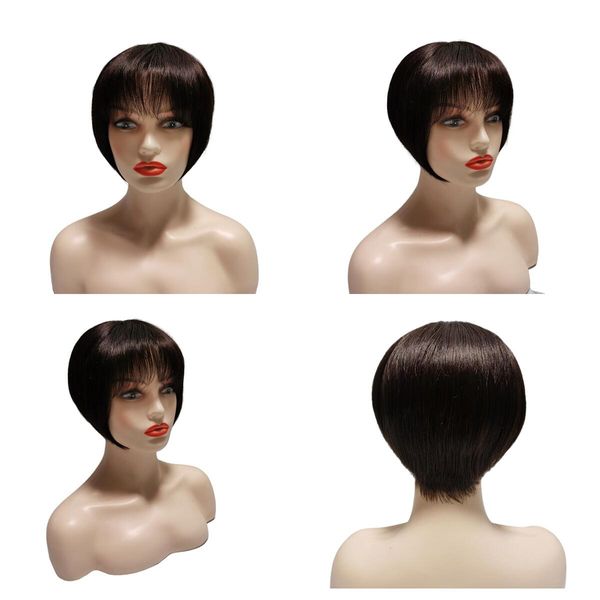 bob wig with bang 100% human hair 10 inch wig natural olor can be dyed bleaohed easily restyled permed, Black
bob wig with bang 100% human hair 10 inch wig natural olor can be dyed bleaohed easily restyled permed, Black