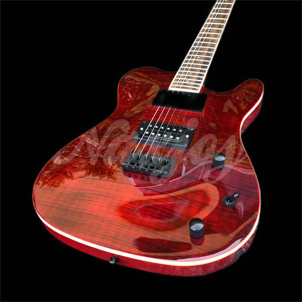 new red flame maple tl electric guitar, factory set in neck solid wood 6-string guitar, lock tuner, 692
new red flame maple tl electric guitar, factory set in neck solid wood 6-string guitar, lock tuner, 692
