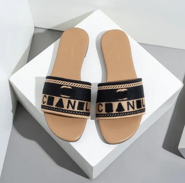 2023 embroidered fabric slide slippers designer slides for women summer beach walk sandals fashion low heel flat slipper shoes, Black
2023 embroidered fabric slide slippers designer slides for women summer beach walk sandals fashion low heel flat slipper shoes, Black